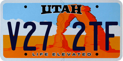 UT license plate V272TF