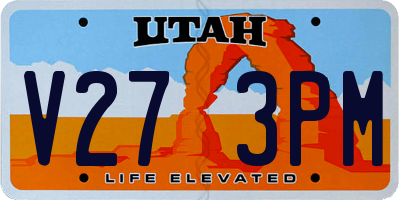 UT license plate V273PM