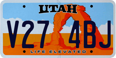 UT license plate V274BJ