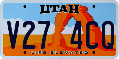 UT license plate V274CQ
