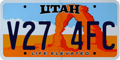 UT license plate V274FC
