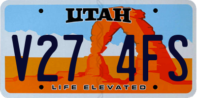 UT license plate V274FS