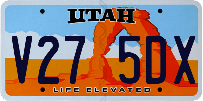 UT license plate V275DX