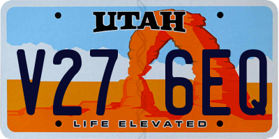 UT license plate V276EQ