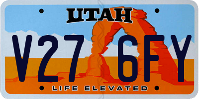 UT license plate V276FY