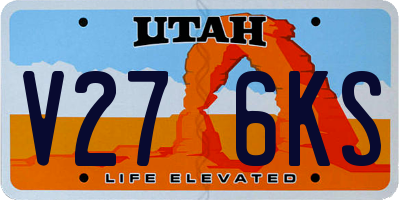 UT license plate V276KS
