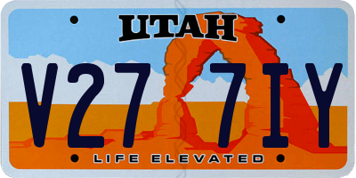 UT license plate V277IY