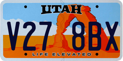 UT license plate V278BX