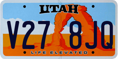 UT license plate V278JQ