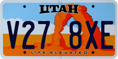 UT license plate V278XE