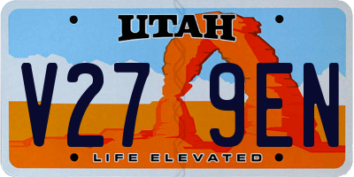 UT license plate V279EN