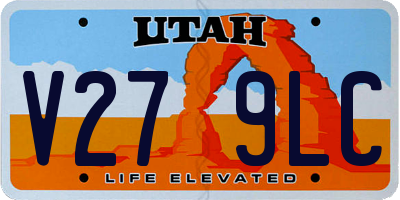 UT license plate V279LC