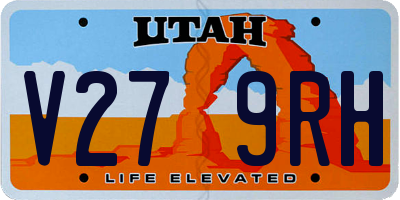UT license plate V279RH