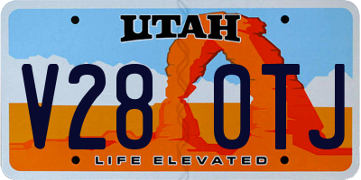 UT license plate V280TJ