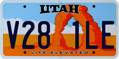 UT license plate V281LE
