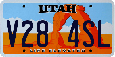 UT license plate V284SL