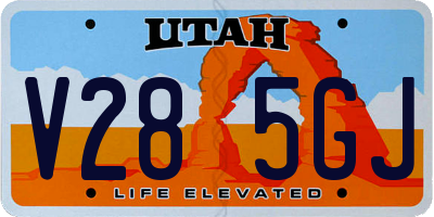 UT license plate V285GJ