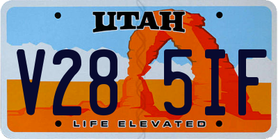 UT license plate V285IF