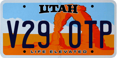 UT license plate V290TP