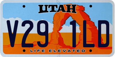 UT license plate V291LD