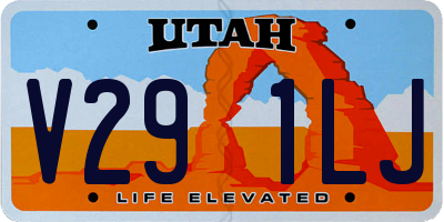 UT license plate V291LJ