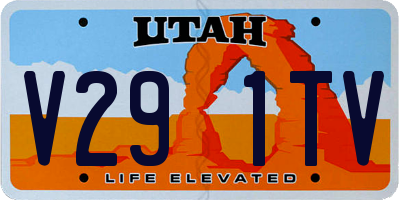 UT license plate V291TV