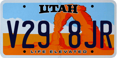 UT license plate V298JR