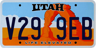 UT license plate V299EB