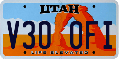 UT license plate V300FI