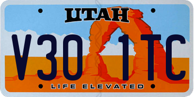 UT license plate V301TC