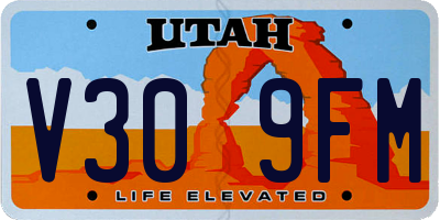 UT license plate V309FM