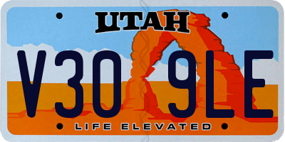 UT license plate V309LE