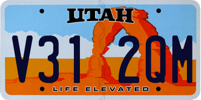 UT license plate V312QM
