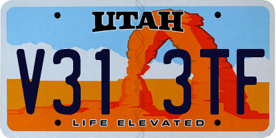 UT license plate V313TF