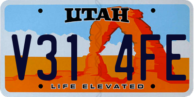 UT license plate V314FE