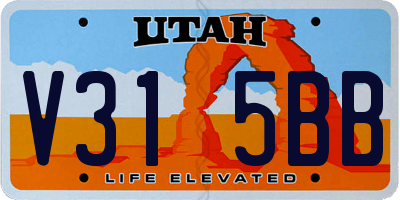UT license plate V315BB