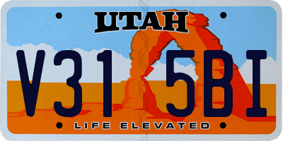 UT license plate V315BI