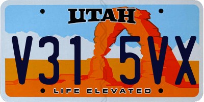 UT license plate V315VX
