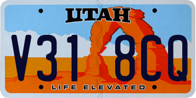 UT license plate V318CQ