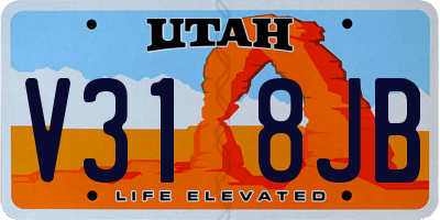 UT license plate V318JB