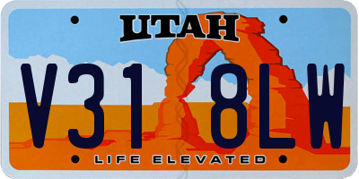 UT license plate V318LW