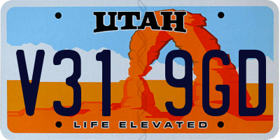 UT license plate V319GD