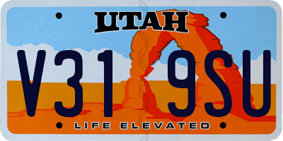 UT license plate V319SU