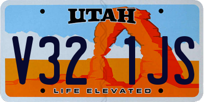 UT license plate V321JS