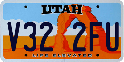 UT license plate V322FU