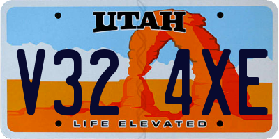 UT license plate V324XE