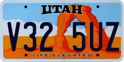 UT license plate V325UZ