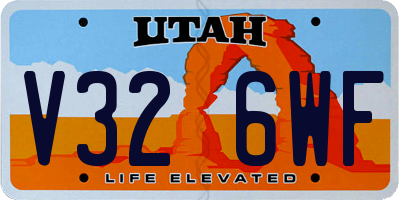 UT license plate V326WF