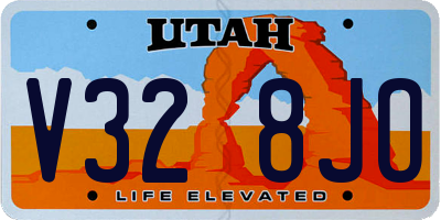 UT license plate V328JO