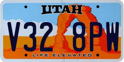 UT license plate V328PW